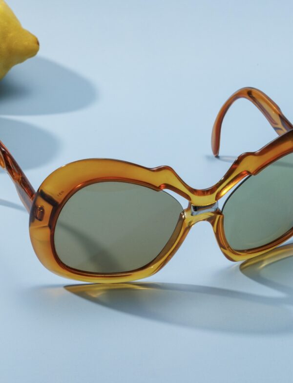 LUNETTES DE SOLEIL VINTAGE OVERSIZED ORANGE ANNÉES 70 FEMME