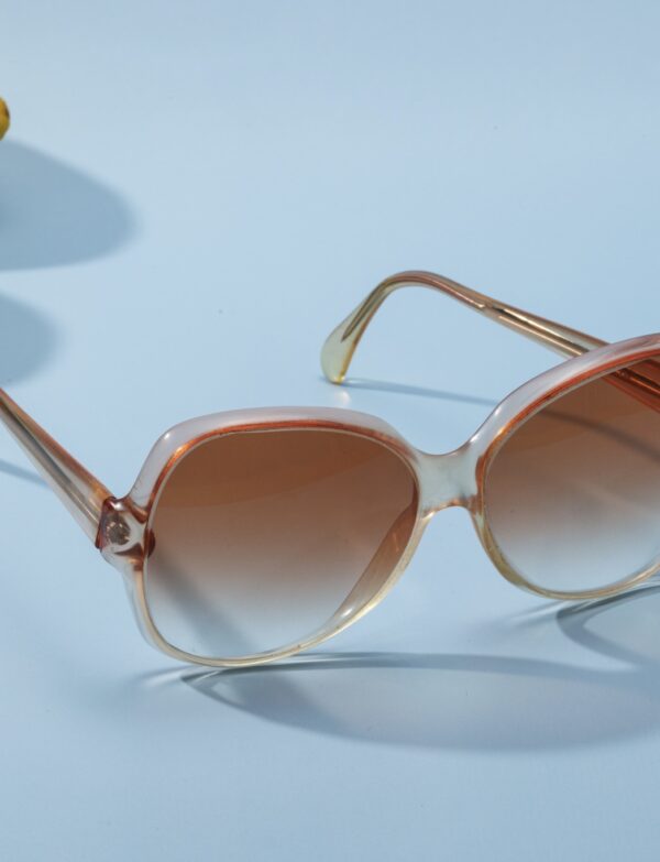 LUNETTES DE SOLEIL VINTAGE RONDES OVERSIZED ANNÉES 60 DÉGRADÉ ROSE