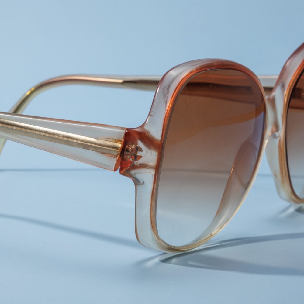 LUNETTES DE SOLEIL VINTAGE RONDES OVERSIZED ANNÉES 60 DÉGRADÉ ROSE