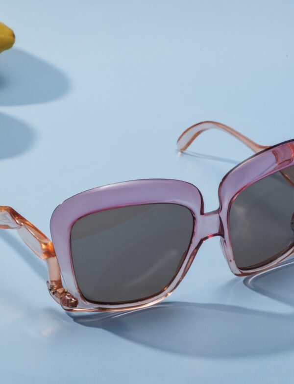 LUNETTES DE SOLEIL ROSE VINTAGE OVERSIZED ANNÉE 70 FEMME