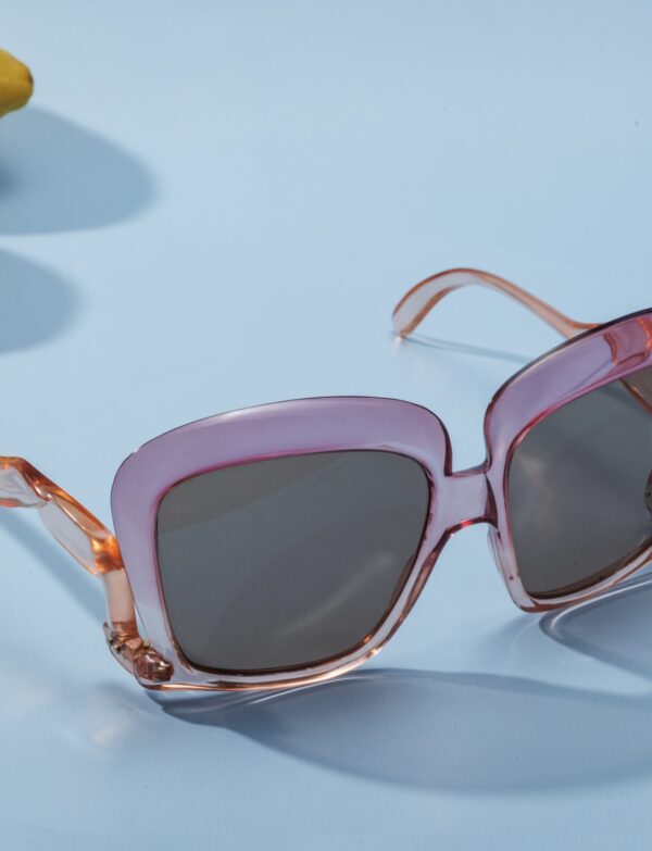 LUNETTES DE SOLEIL ROSE VINTAGE OVERSIZED ANNÉE 70 FEMME